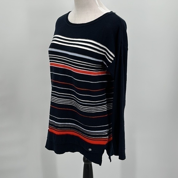Barbour Blue/White/Red Striped Crewneck Sweater Size Medium - Picture 4 of 12